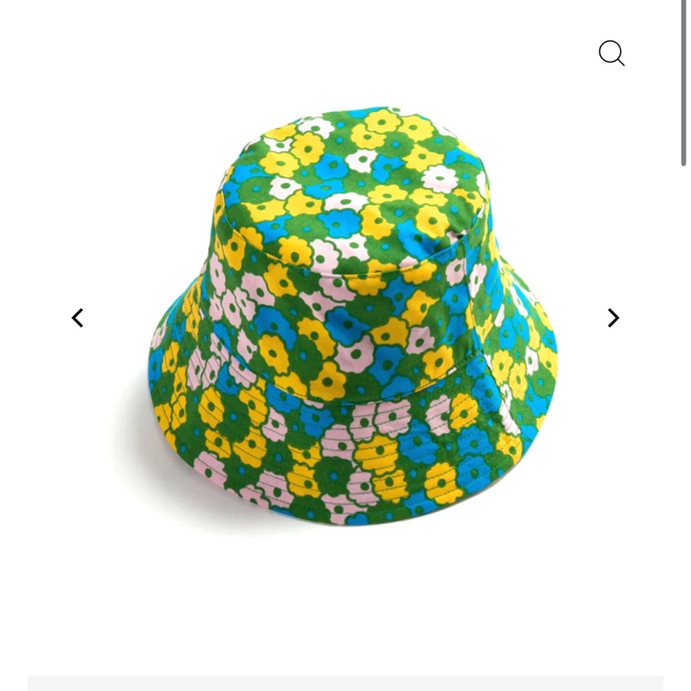 BAGGU Floral Bucket Hat - Blue, Green, Yellow, Pink